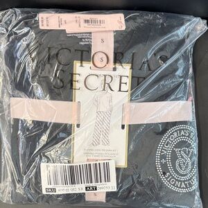 Victoria's Secret Black Flannel Pajama Set